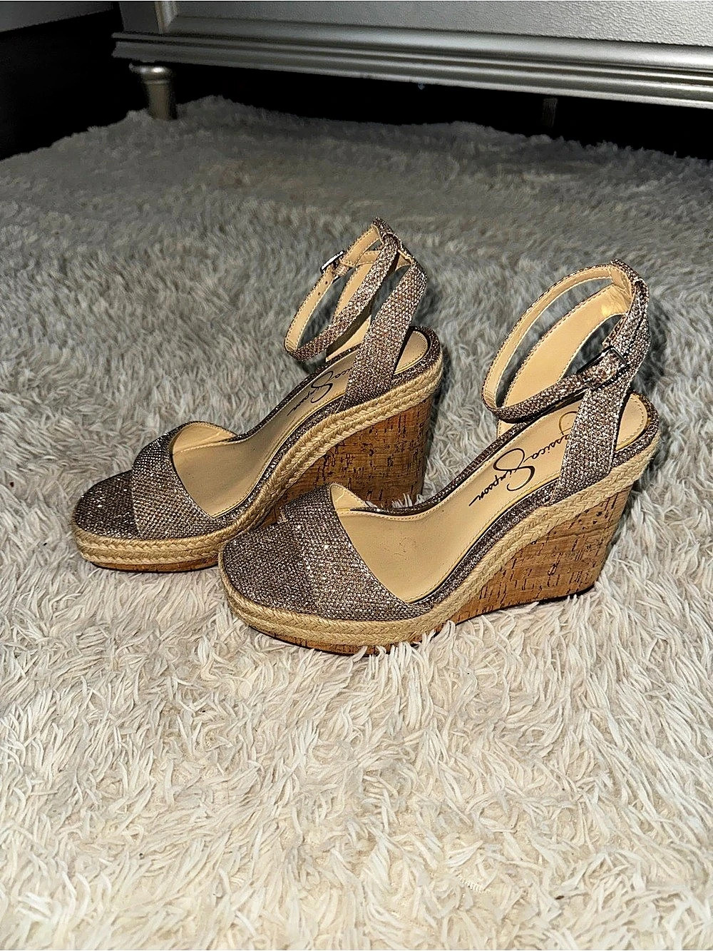 Jessica Simpson Wedge Sandals in Brown US 8.5